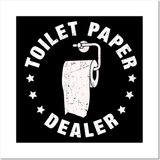 Toilet Paper Dealer Lockdown Humor Funny Fathers Day Gift Posters and Art